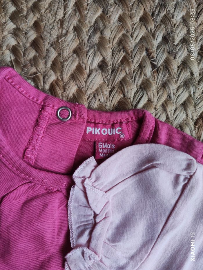 Lot 3 tee shirt MC bébé 6 mois - photo numéro 3