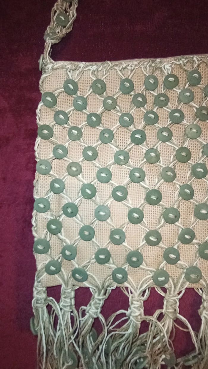 Deux magnifiques sacs a bandoulière avec boutons franges Neufs Giada - photo numéro 6