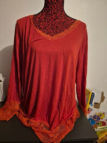 Pull fin a dentelle