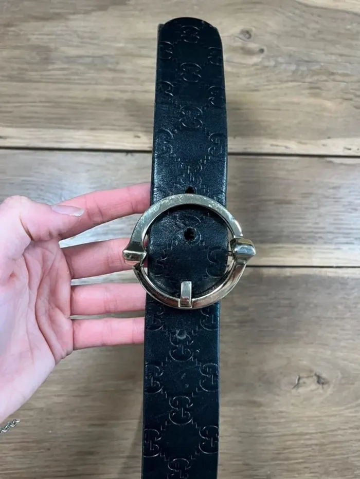 Ceinture noire et dorée Gucci - photo numéro 2