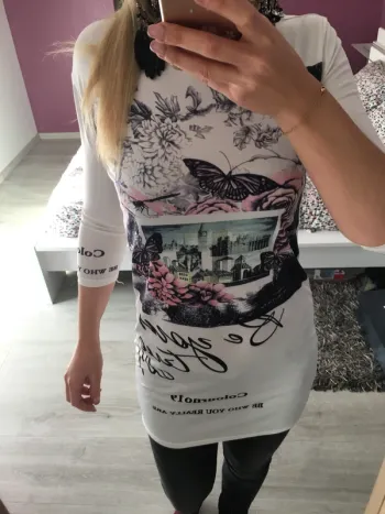 Robe tunique à motifs