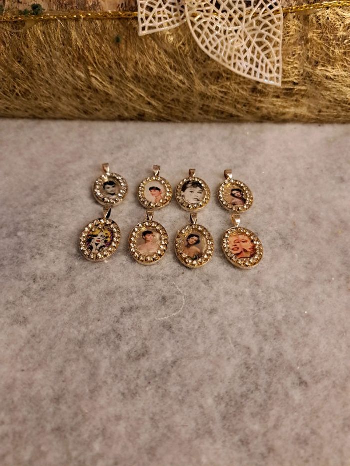 Lot de pendentifs acier inoxydable stars du cinéma - photo numéro 7