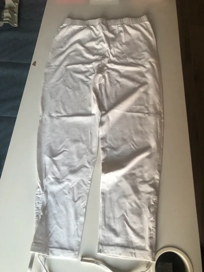 Pantalon large blanc femme sarouel - photo numéro 2