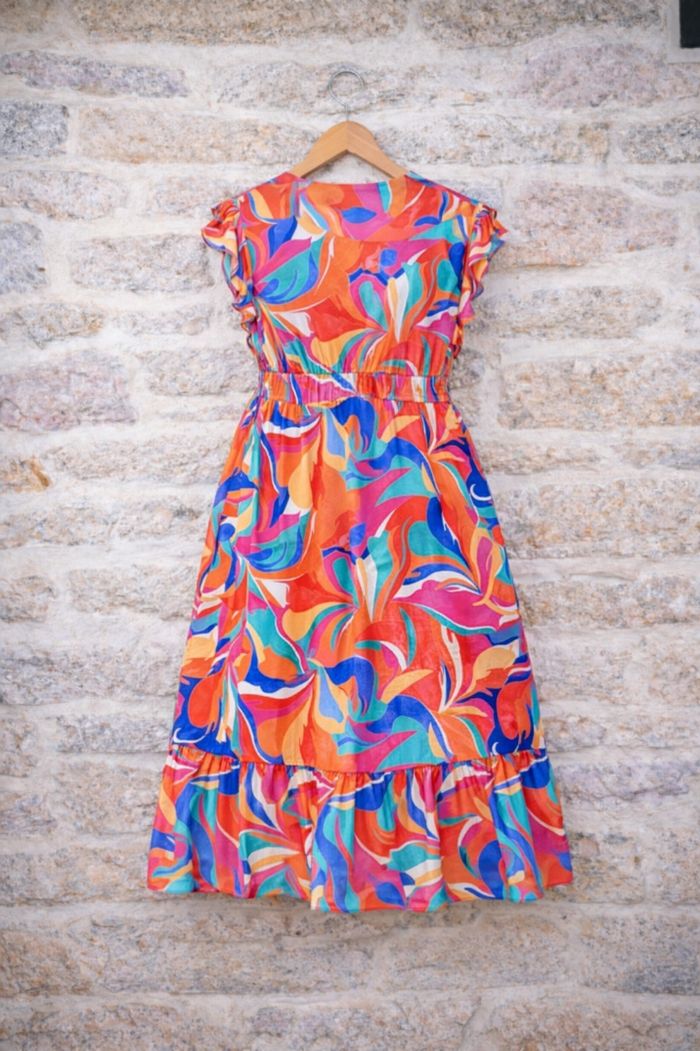 Robe longue aura vibrante du lagon et du corail Femme taille 54 marque Boohoo 💍 - photo numéro 8