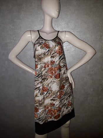 robe coloré marron et noire taille 42