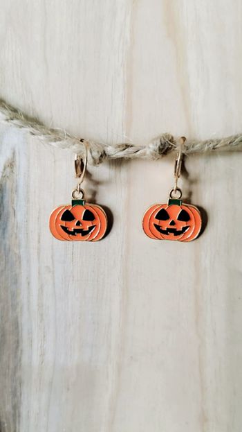 🎃 Boucles d’Oreilles Halloween Citrouilles 🎃