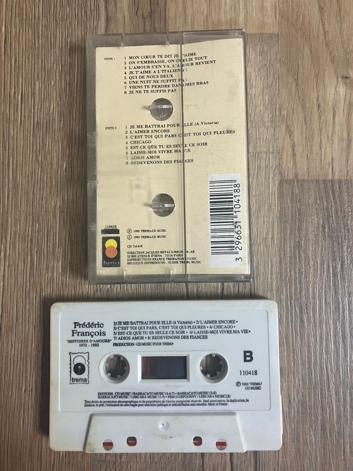 Cassette audio-Frédéric François-Histoires d’amour - photo numéro 2