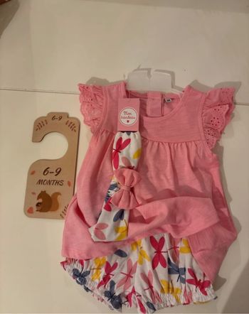 Ensemble bébé fille rose et libellule