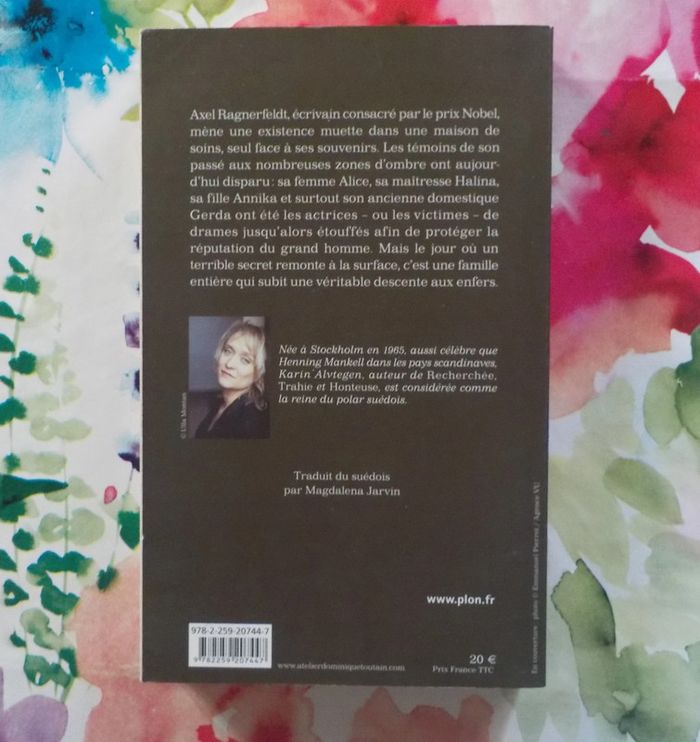 Ténébreuses de Karin Alvtegen Ed. Plon - photo numéro 2