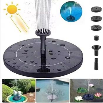 🌞 Mini fontaine solaire – Décoration jardin & bassin – Sans électricité