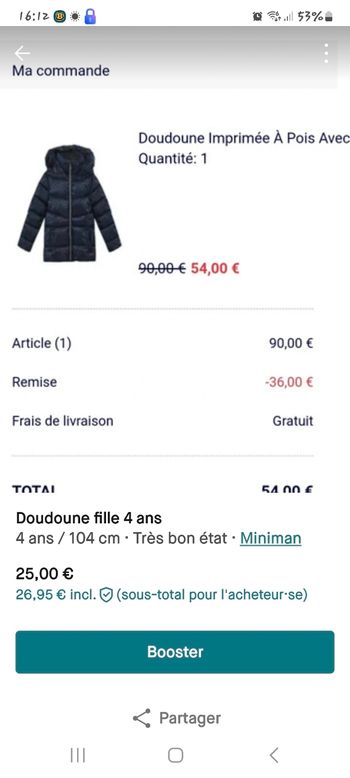 Doudoune longue fille