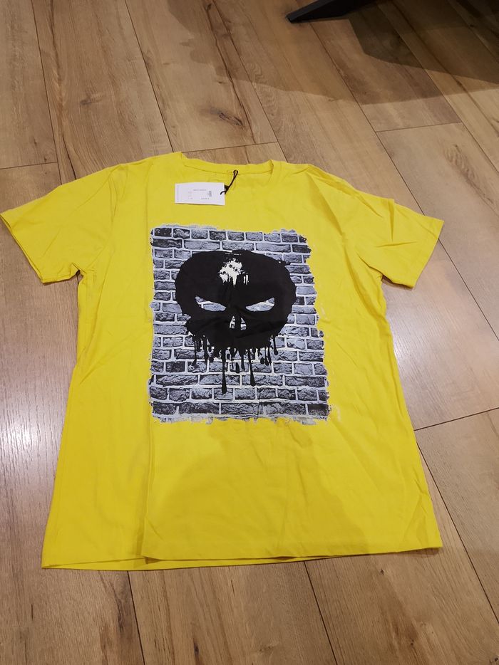 T-shirt jaune manches courtes pour homme flocage xl MTX