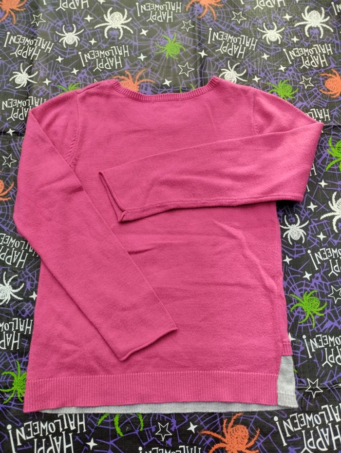 pull 5 ans fille rose et gris 3 Pommes - photo numéro 5