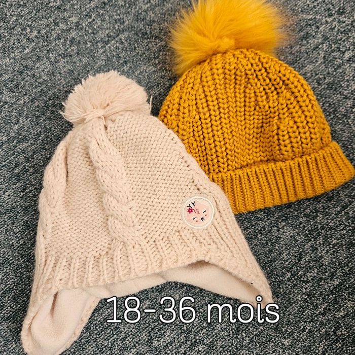 Lot 2 bonnets 18-36 mois