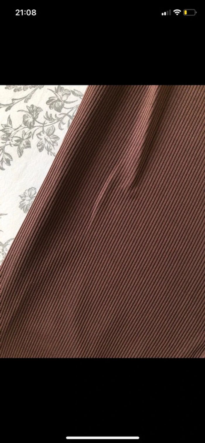 Pantalon jambes larges marron - photo numéro 2