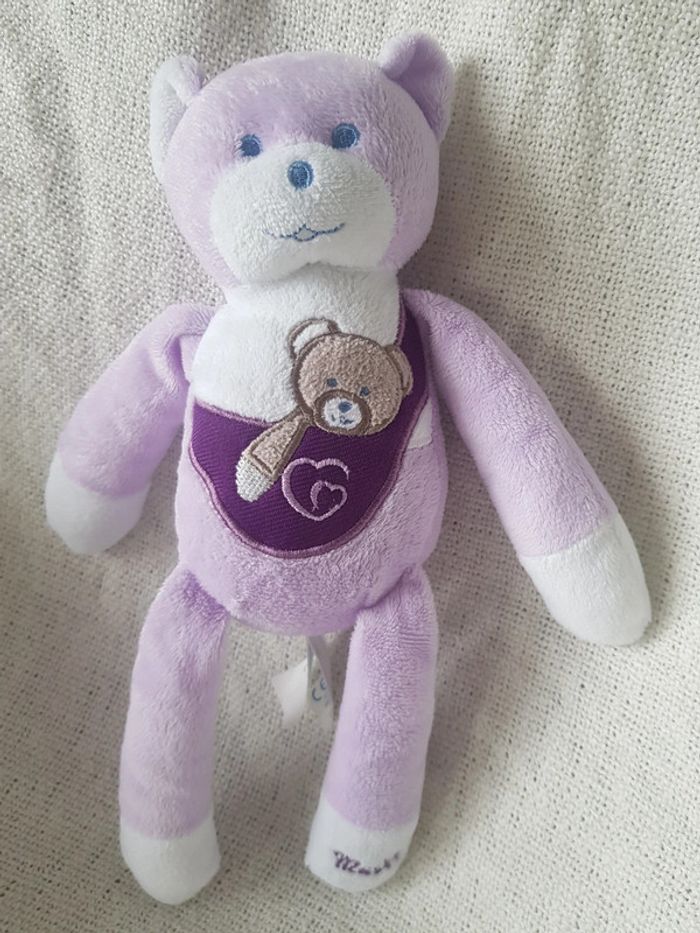 Peluche  ourson mauve MUSTI