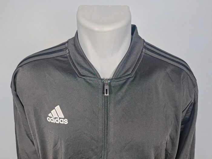 Veste Adidas noire zippée – taille L – logo brodé (601) - photo numéro 2