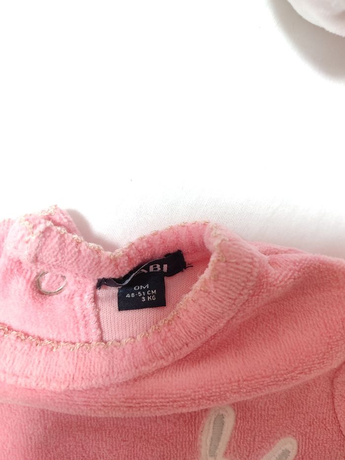 Pyjama une pièce bébé fille - Lapin - Naissance - Très bon état - Kiabi - photo numéro 4