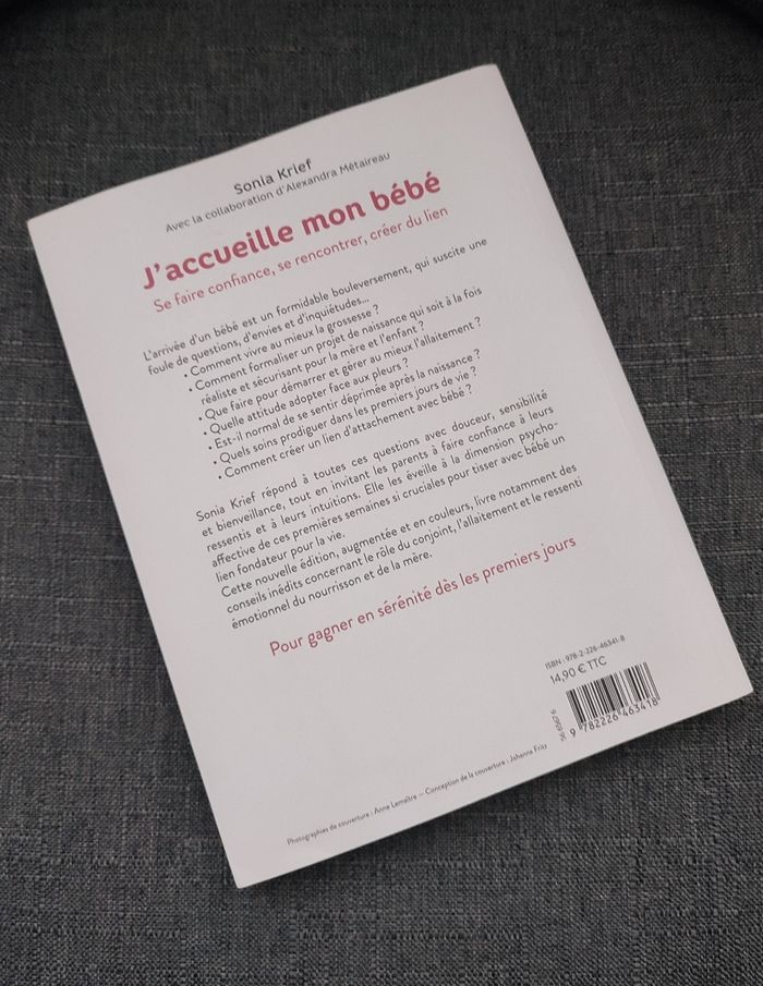 Livre "j'accueille mon bébé" de Sonia Krief - photo numéro 2