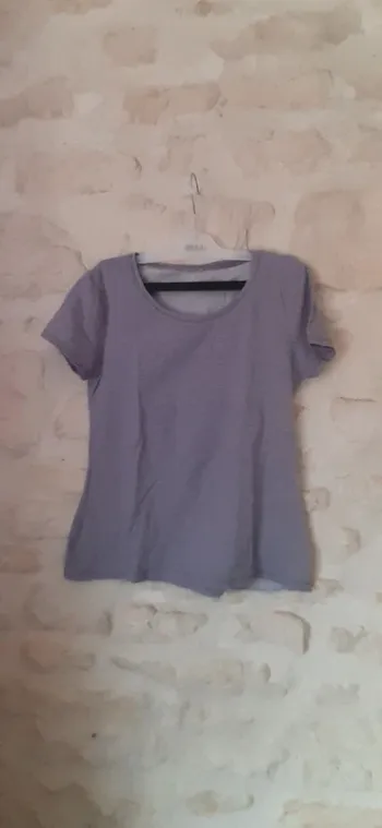 Tee-shirt de sport mauve Decathlon
