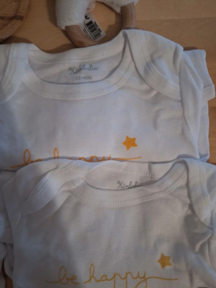 Lot de bodies manches longues taille 12mois marque kimbaloo très bon état - photo numéro 2