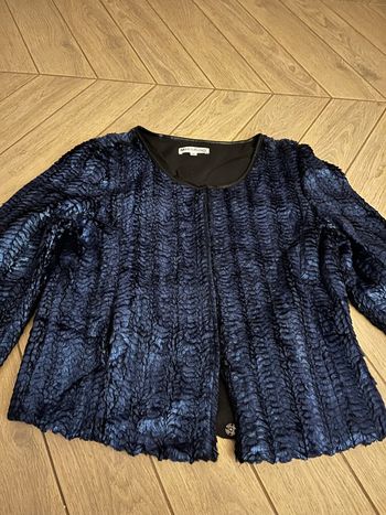 Veste bleue nuit effet texture