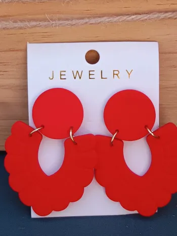 Boucles d'oreilles rouge