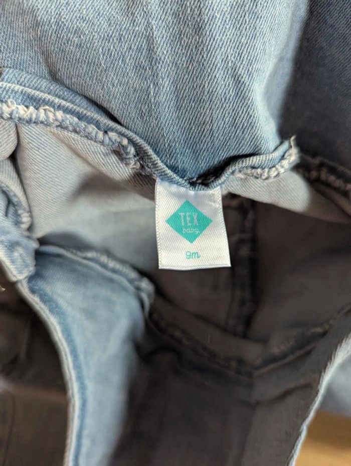 Salopette Pantalon en Jean 9 mois Tex - photo numéro 3