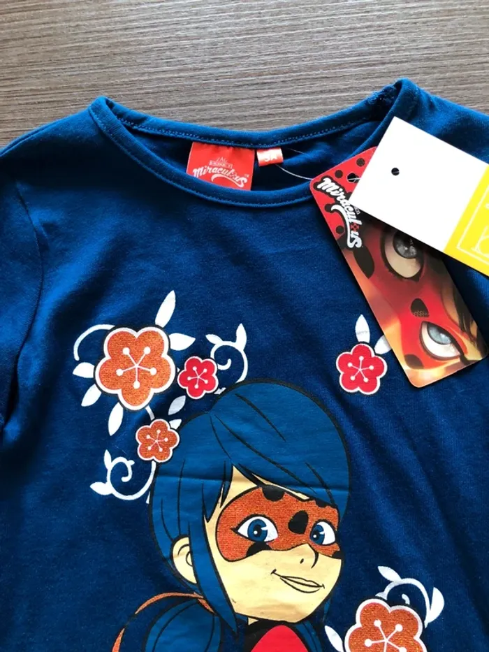Tee shirt miraculous disney 3 ans - photo numéro 3