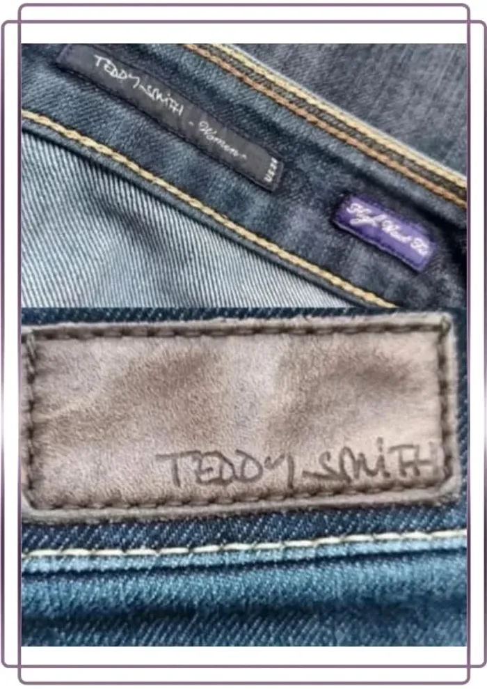 Jean Teddy Smith ,coupe slim fit ,taille haute ,extensible - photo numéro 5