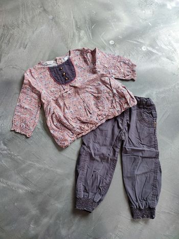 Ensemble fille blouse et pantalon  2 ans