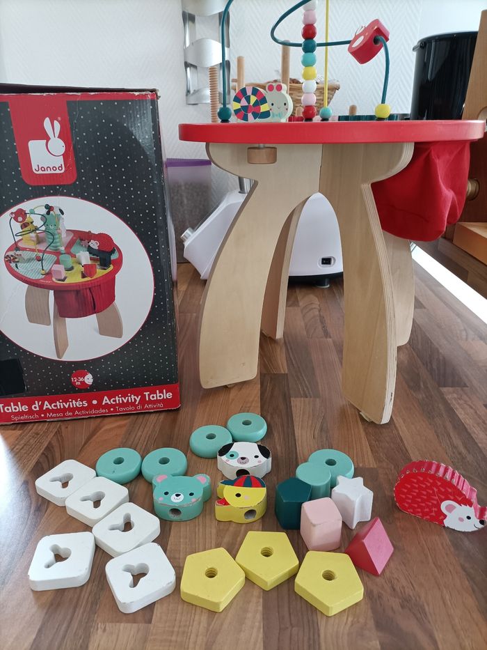 Table activités bois Janod hérisson avec carton - photo numéro 8