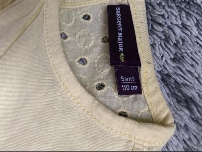 Teeshirt jaune Sergent Major - 5 ans - photo numéro 4