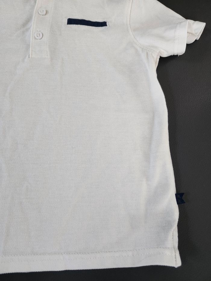 Polo t-shirt ceremonie autre garçon okaidi 4 ans blanc - photo numéro 8
