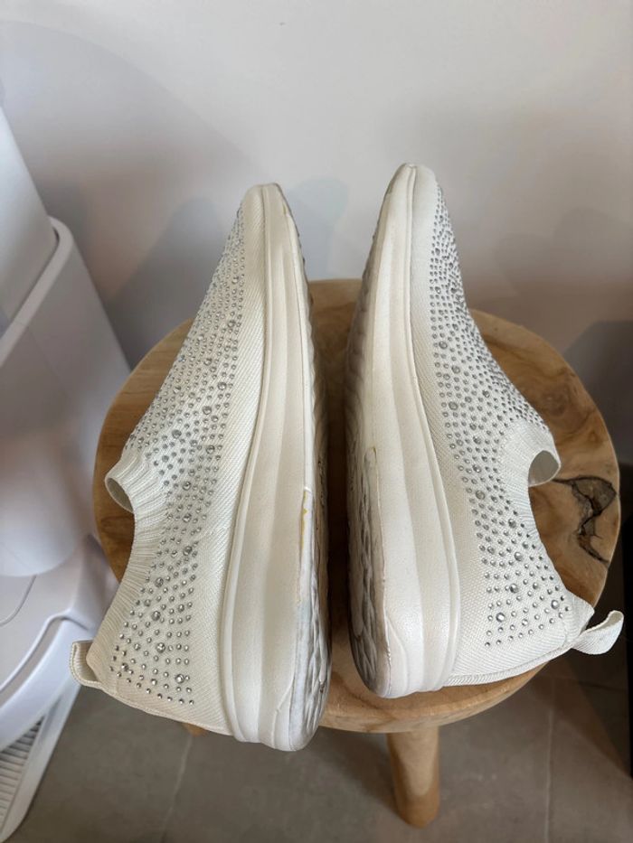 Baskets blanche à strass gemo taille 41 - photo numéro 5