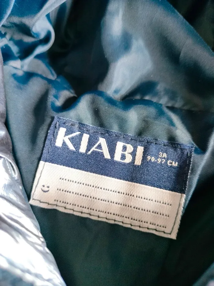 Doudoune bleu métallisé Kiabi 3ans - photo numéro 3