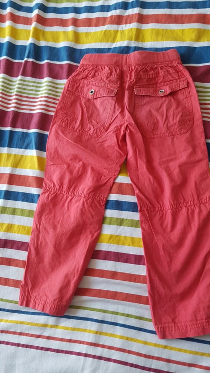 Pantalon été pantacourt  5 ans rouge verbaudet - photo numéro 3
