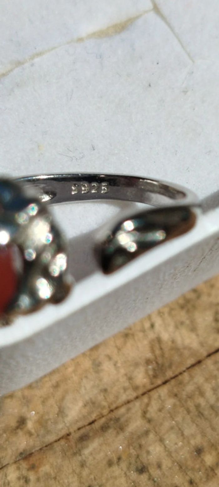 Bague Mystique Nature en Argent S925 🧡 Agate Mousse AAA - photo numéro 2