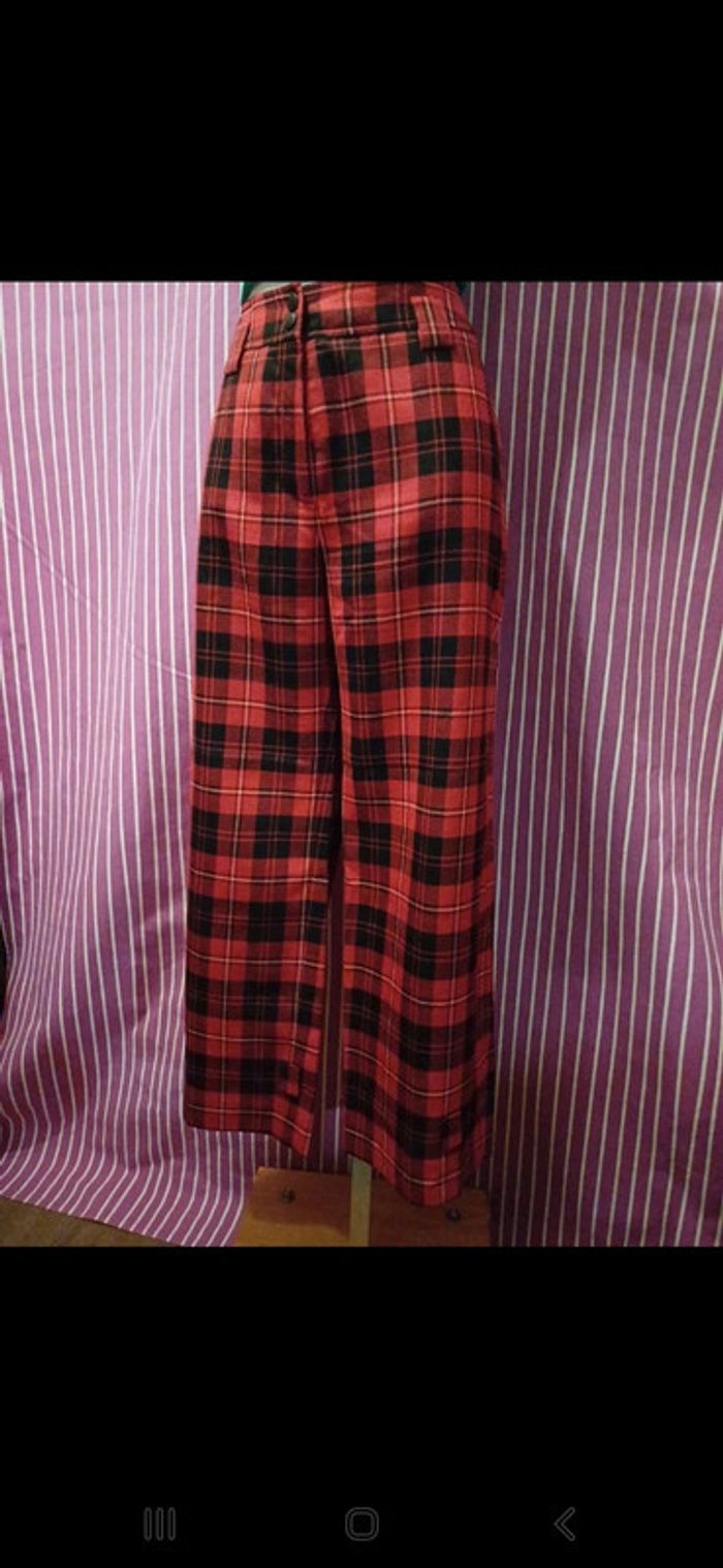 💢Pantalons à carreaux évasée - photo numéro 4