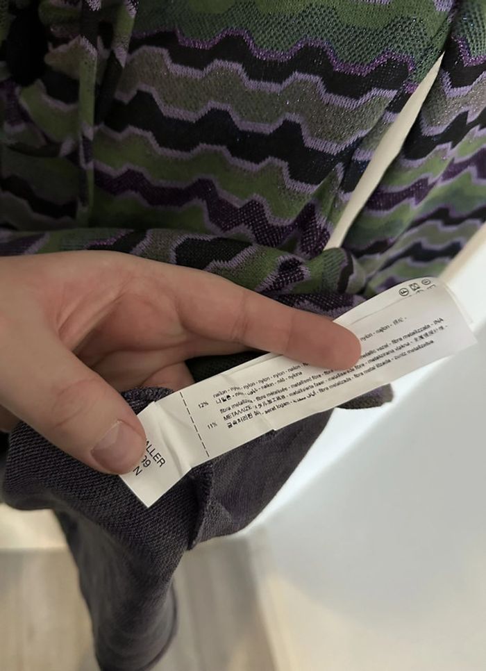 Robe courte manches longues avec ouvertures sur le devant vert et violet taille S ZARA - photo numéro 10