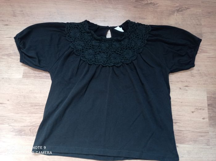 T-shirt fille fantaisie noir brodé, ZARA, taille 11-12 ans - photo numéro 6