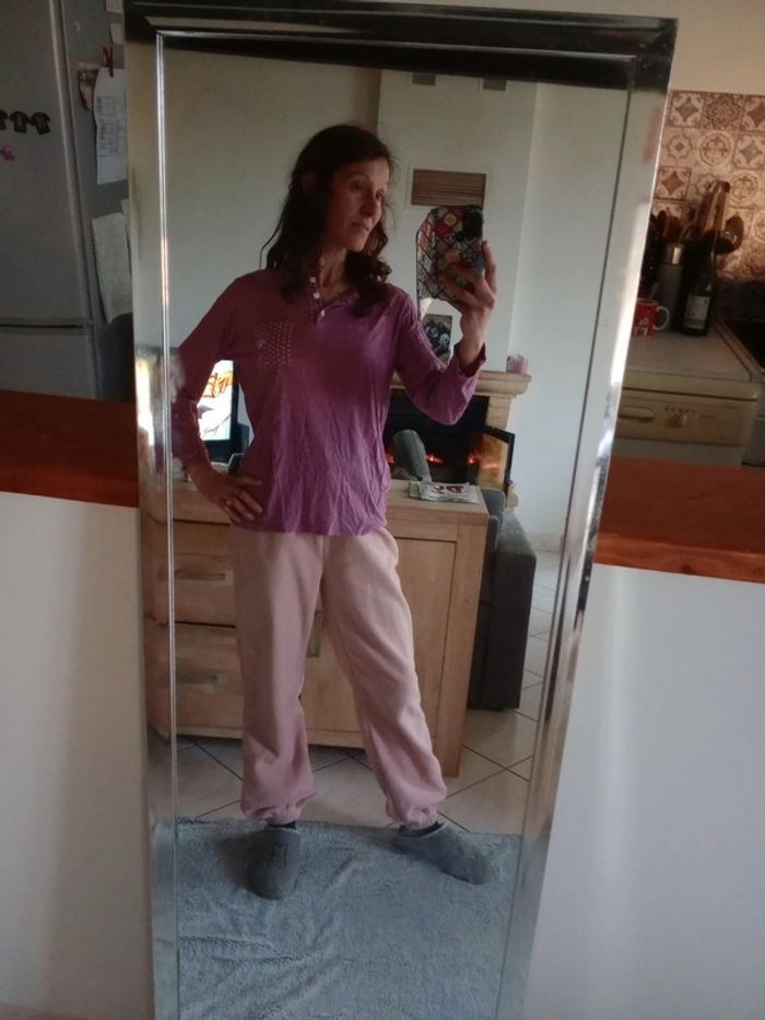 Tenue de nuit femme rose violet c76