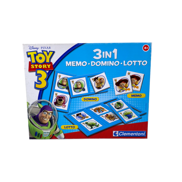 Disney Toy Story - 3 en 1 memo, domino, loto - Clementoni | Beebs