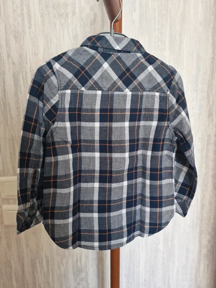 Chemise manches longues garçon 3 ans Orchestra bleu marine coton - photo numéro 4