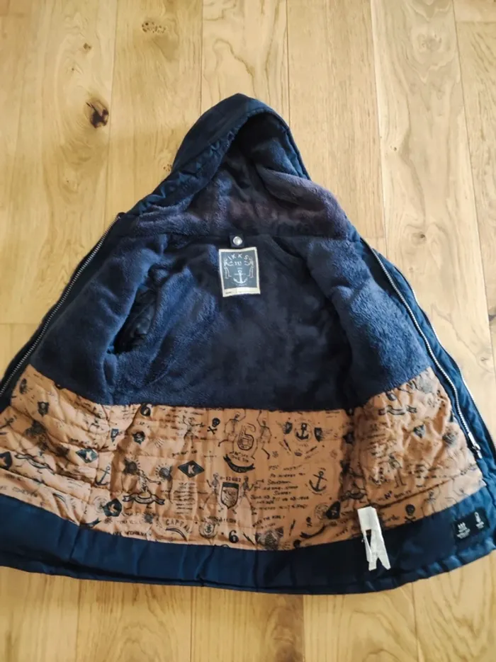Parka bleu foncé + doudoune - 3 en 1 - 8 ans - photo numéro 7