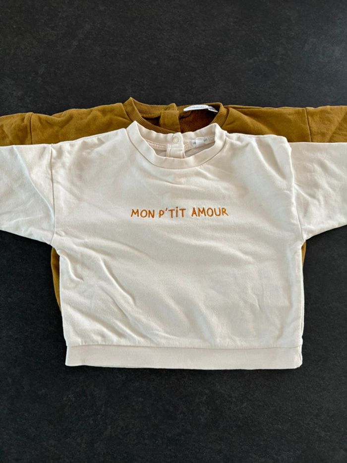 Lot de 2 sweat pull bébé garçon 18mois vertbaudet - photo numéro 2