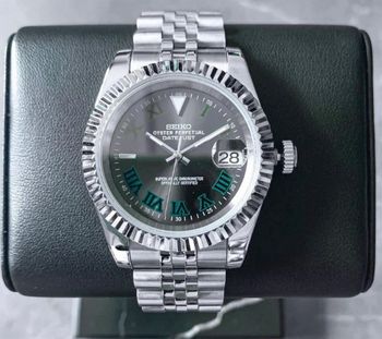 ✅NeUF MAGNIFIQUE MONTRE MARQUE SElKO DATEJUST WIMBLEDON 39 MM AUTOMATIQUE CADRAN CHIFFRE ROMAIN 1263