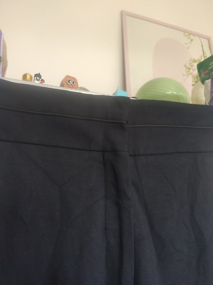 Sandro pantalon marine taille haute 36 - photo numéro 4