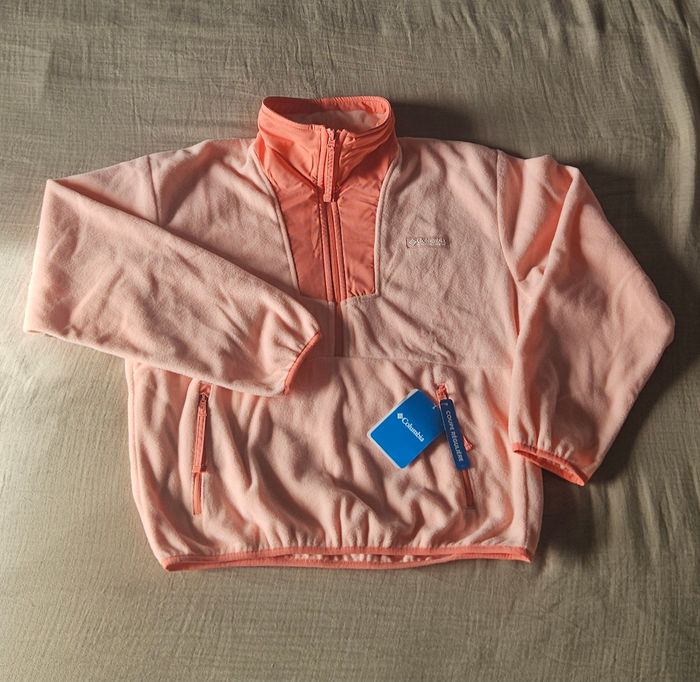 Polaire Columbia Sequoia Grove 1/2 zip taille M neuve étiquette – pink sand/alpenglow