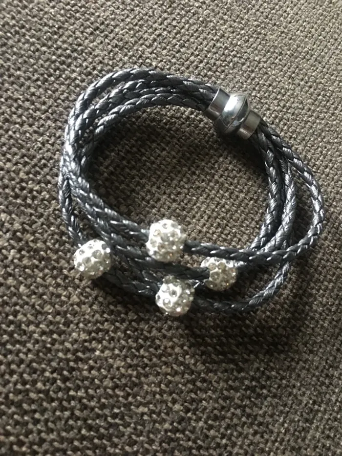 Bracelet style cuir Luxury Crystal - photo numéro 2